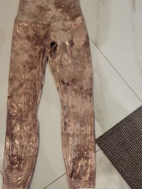 lululemon athletica Metallic Rose Gold High-Waist Jeggings
